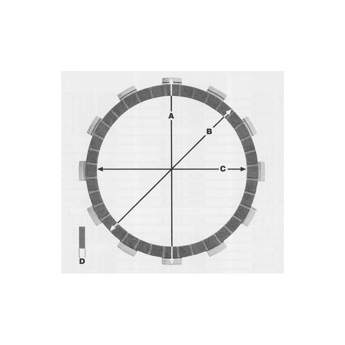 JR EBS clutch interdiscia yamaha yz / xt / yfm