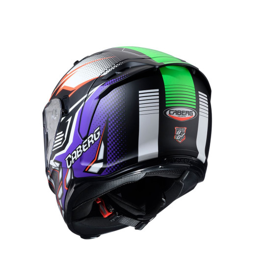 CABERG AVALON X GURKHA UŽDARAS ŠALMAS, SPALVA MATINIS JUODA / ORANŽINĖ / VIOLETINĖ, DYDIS L