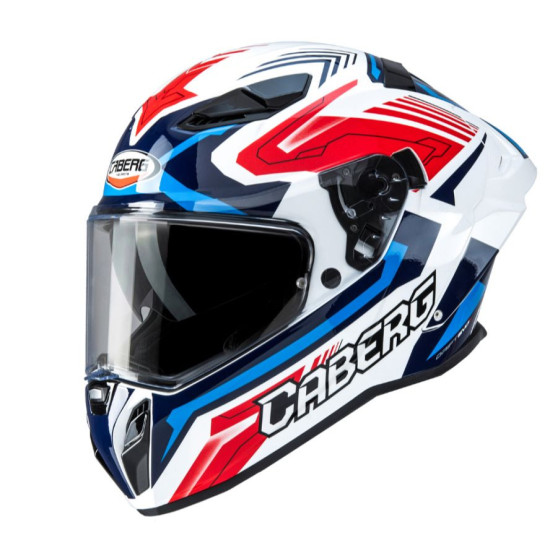 CABERG KASK INTEGRALNY Z BLENDĄ MODEL DRIFT EVO II JARAMA KOLOR BIAŁY / CZERWONY / NIEBIESKI ROZMIAR S (PINLOCK W ZESTAW