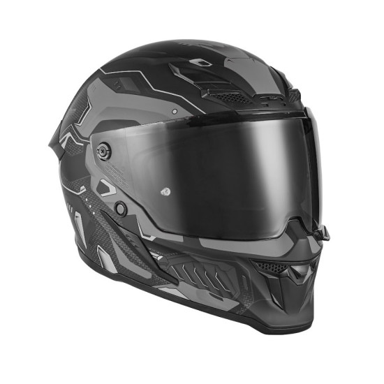 EXKLUSIV WYPRZEDAŻ KASK INTEGRALNY GOLIATH BERSERCK KOLOR CZARNY MAT / TYTANOWY ROZMIAR S (DODATKOWA CIEMNA SZYBKA W ZES
