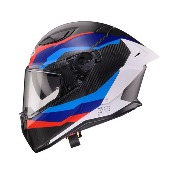 CABERG 2026 UŽDARAS ŠALMAS SU SKYDELIU MODELIS DRIFT EVO II ANGLIES MĖLYNA MSPORT SPALVA JUODA / MĖLYNA / RAUDONA MATINI