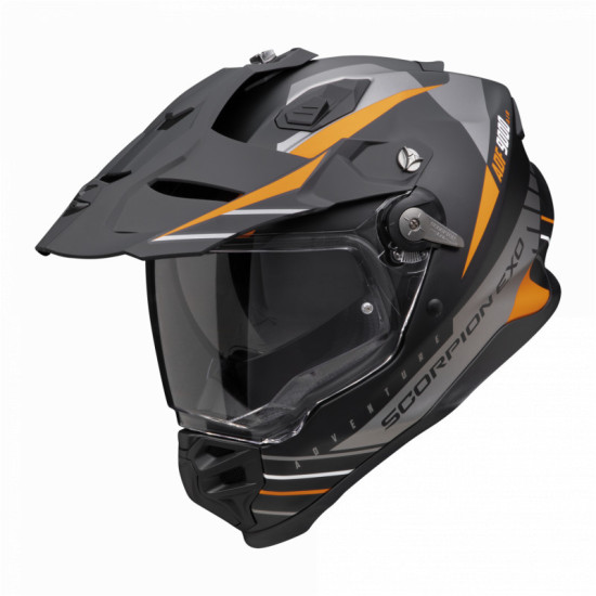 SCORPION KASK DUAL ENDURO / ADVENTURE ADF-9000 AIR FEAT BLACK / SILVER / ORANGE KOLOR CZARNY / SREBRNY / POMARAŃCZOWY MA