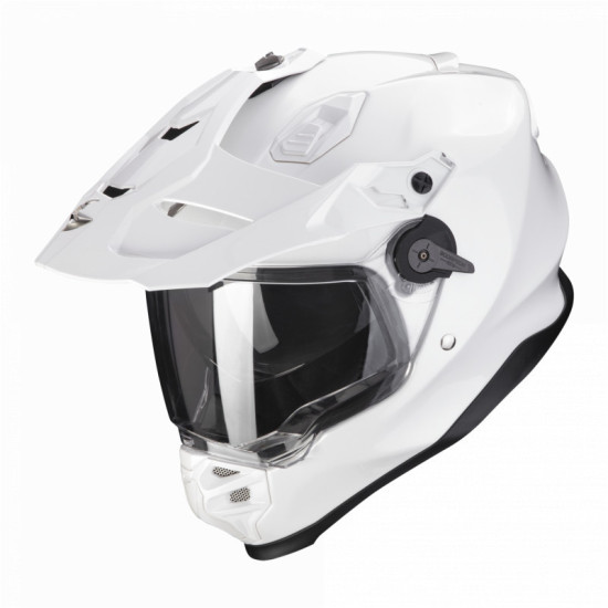 SCORPION DUAL ENDURO / NUOTYKIŲ ŠALMAS ADF-9000 AIR, SPALVA BALTA, BLIZGUS, DYDIS M