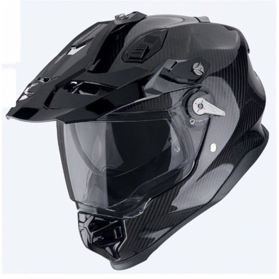 SCORPION ŠALMAS DUAL ENDURO / ADVENTURE ADF-9000 CARBON AIR SOLID COLOR CARBON XL DYDIS