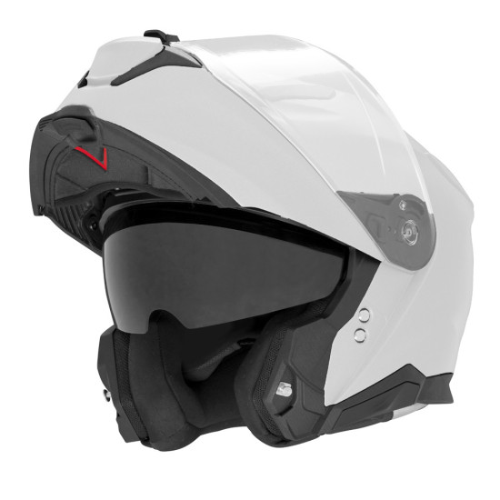 NOX KASK SZCZĘKOWY (FLIP-UP) Z BLENDĄ N967 SOLID KOLOR BIAŁY POŁYSK ROZMIAR M (PINLOCK DO TEGO MODELU - FILMPINLOCK30DKS