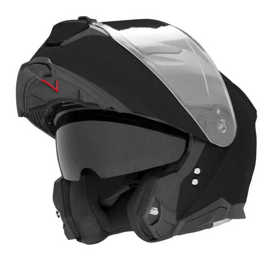 NOX KASK SZCZĘKOWY (FLIP-UP) Z BLENDĄ N967 SOLID KOLOR CZARNY POŁYSK ROZMIAR S (PINLOCK DO TEGO MODELU - FILMPINLOCK30DK