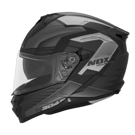 NOX PROMOCJA KASK INTEGRALNY (FULL FACE) Z BLENDĄ N304S CARVER KOLOR CZARNY / TYTANOWY MAT ROZMIAR L