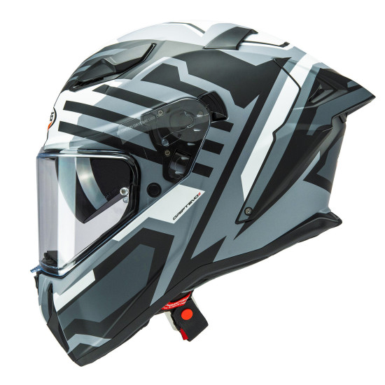 CABERG PROMOTION FULL FACE HELMET WITH VISOR MODEL DRIFT EVO II HORIZON COLOUR GRAY / BLACK / WHITE MATTE SIZE XXL (PINL