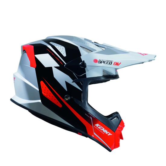 KENNY RACING KASK CROSS / ENDURO TRACK GRAPHIC SPEED BLACK RED KOLOR BIAŁY / CZARNY / CZEROWNY ROZMIAR M
