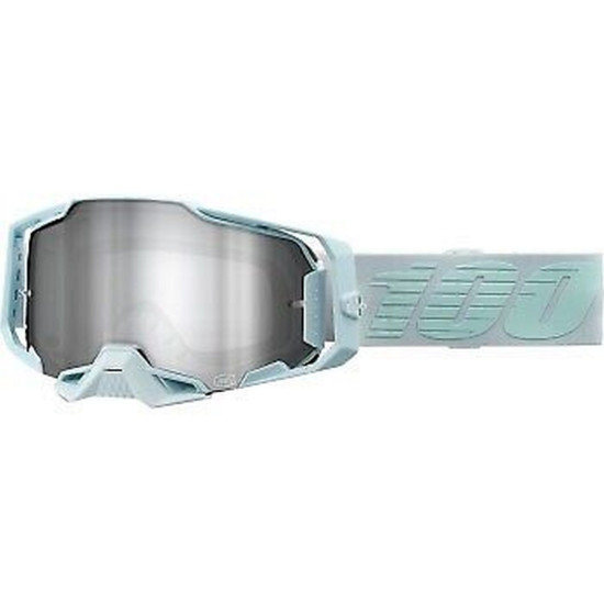 100 PROCENT GOGLE ARMEGA FARGO - MIRROR SILVER LENS - KOLOR JASNO NIEBIESKI / SZARY SZYBKA SREBRNE LUSTRO