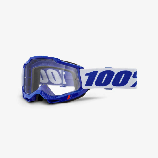 100 PROCENT GOGLE ACCURI 2 BLUE - CLEAR LENS - KOLOR NIEBIESKI / BIAŁY SZYBKA PRZEŹROCZYSTA