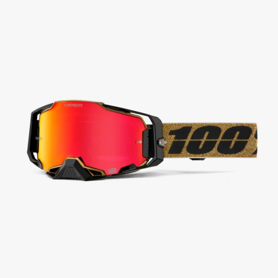 100 PROCENT GOGLE ARMEGA HIPER GLORY - MIRROR RED LENS - KOLOR ZŁOTY / CZARNY SZYBKA CZERWONE LUSTRO