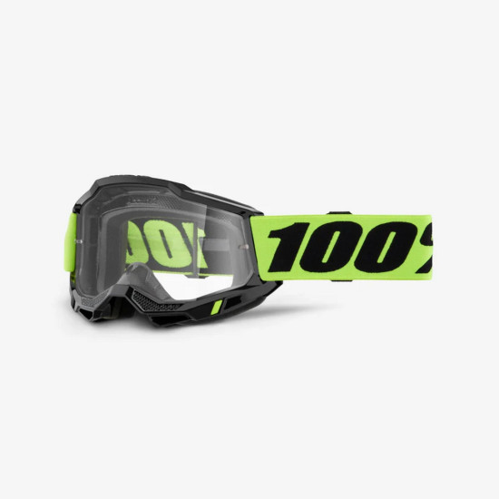 100 PERCENT ACCURI 2 OTG AKINIAI NEONINĖS GELTONOS - SKAIDRŪS LĘŠIAI - JUODA / GELTONA FLUO SKAIDRŪS LĘŠIAI