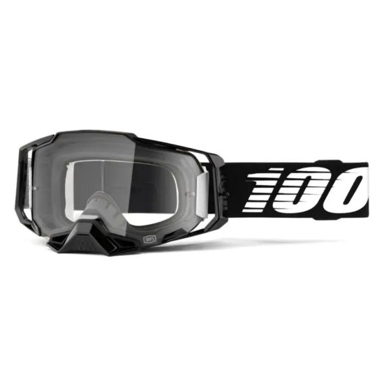 100 PROCENT GOGLE ARMEGA BLACK - CLEAR LENS - KOLOR CZARNY SZYBKA PRZEŹROCZYSTA