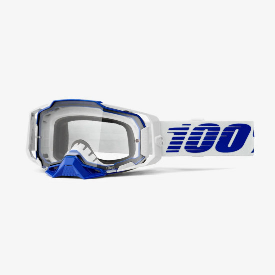 100 PROCENT GOGLE ARMEGA BLUE - CLEAR LENS - KOLOR NIEBIESKI / BIAŁY SZYBKA PRZEŹROCZYSTA