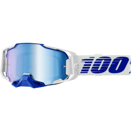 100 PROCENT GOGLE ARMEGA BLUE - MIRROR BLUE LENS - KOLOR NIEBIESKI / BIAŁY SZYBKA NIEBIESKIE LUSTRO