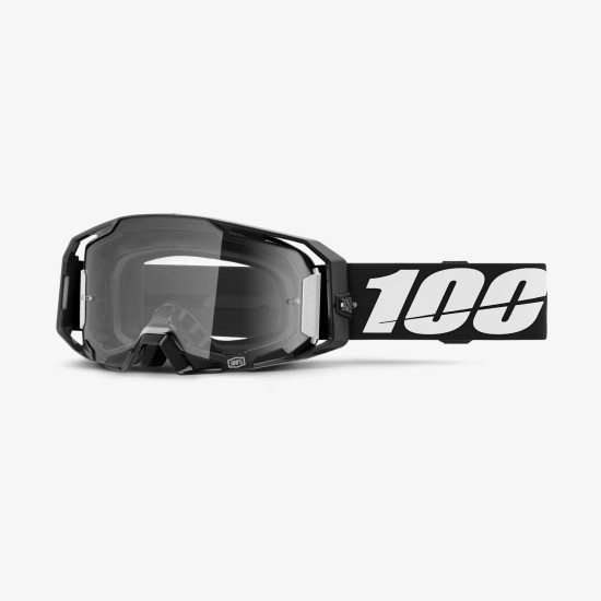 100 PROCENT GOGLE ARMATIC BLACK - CLEAR LENS - KOLOR CZARNY / SZARY / BIAŁY SZYBA PRZEŹROCZYSTA