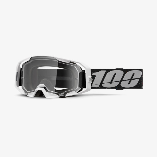 100 PROCENT GOGLE ARMATIC RAPIDRACER - CLEAR LENS - KOLOR BIAŁY / CZARNY SZYBA PRZEŹROCZYSTA