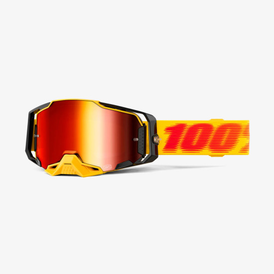 100 PROCENT GOGLE ARMEGA TETSU - MIRROR RED LENS - KOLOR ŻÓŁTY / CZARNY / CZERWONY SZYBKA CZERWONE LUSTRO