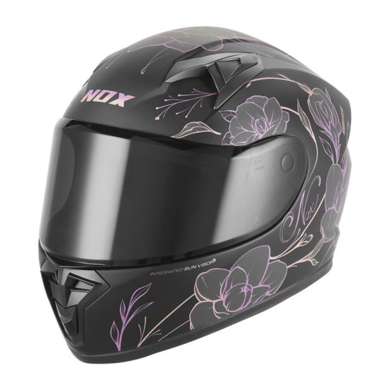 NOX KASK INTEGRALNY (FULL FACE) N731 SPRING KID / JUNIOR (DZIECIĘCY) KOLOR CZARNY MAT / RÓŻOWY ROZMIAR L