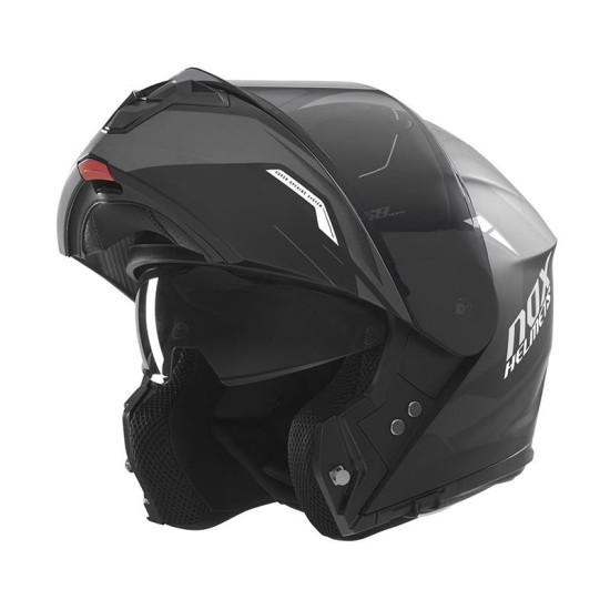 NOX PROMOCJA KASK SZCZĘKOWY (FLIP-UP) Z BLENDĄ N968 ULTRA KOLOR CZARNY / BIAŁY MAT ROZMIAR XL