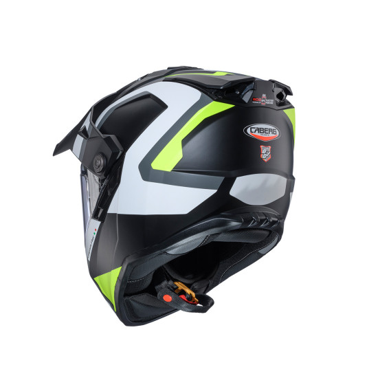 CABERG PROMOTION BEKELĖS / TRAIL / NUOTYKIŲ DUOSPORT (DVIGUBAS) TANAMI SCRAM ŠALMAS SU SKYDELIU IR SVIESELIU SPALVA MATI