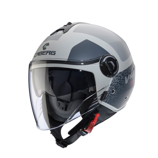 CABERG JET ATVIRAS ŠALMAS SU SKYDELIU, MODELIS RIVIERA V4X ALPHA SMĖLIO SPALVA / MATINIS PILKAS, DYDIS M