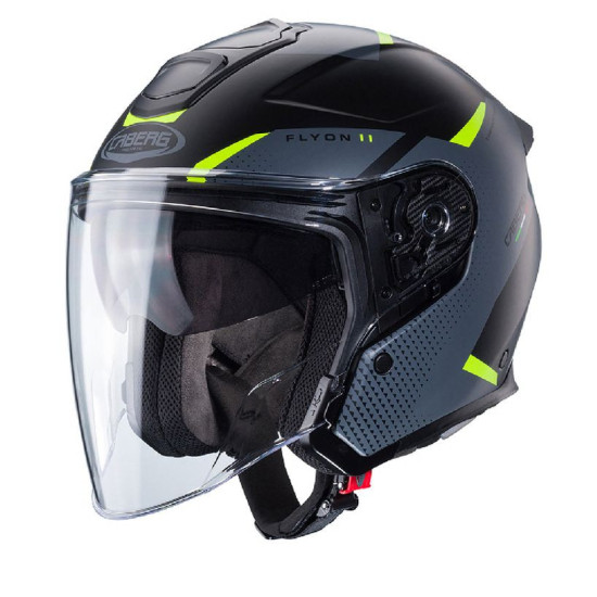 CABERG PROMOTION ATVIRAS ŠALMAS JET FLYON II BOSS Spalva juoda / pilka / geltona fluorescencinė kilimėlis dydis M