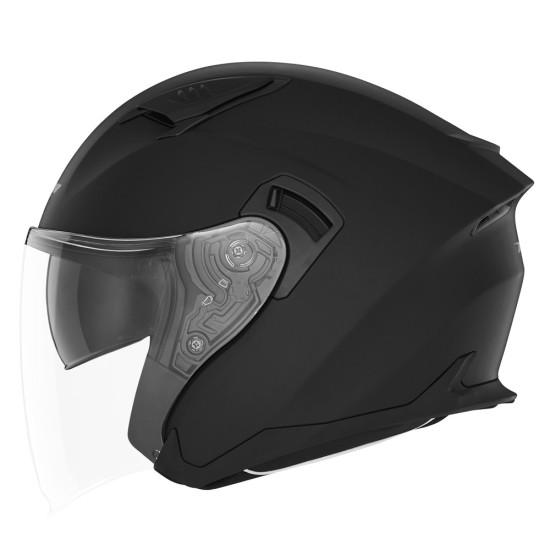 NOX KASK OTWARTY JET Z BLENDĄ N130 SOLID KOLOR CZARNY MAT ROZMIAR S