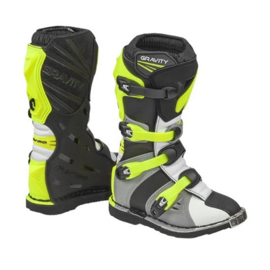 FORMA BEKELĖS / KROSO VAIKAMS / JAUNIMUI / VAIKIŠKIEMS BATAI „GRAVITY“ SPALVA PILKA / BALTA / GELTONA FLUO 33 DYDIS