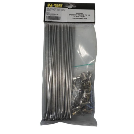HAAN RATLANKIAI SUSTIPRINTIEMIS STIPINĖMIS SU ĮPLOTAIS (KOMPLEKTAS) YAMAHA TENERE 700 PRIEKINIS 21 X 1.85 / 21 X 2.15 (P