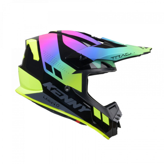 KENNY RACING ŠALMAS KROSO / ENDURO MODELIO TRASOS GRAFIKA NEONINĖ SPALVA JUODA / ŽALIA / ROŽINĖ DYDIS XXL (63 - 64 CM)
