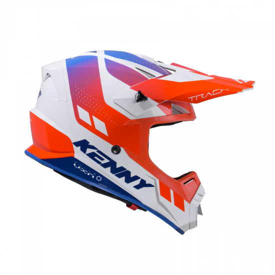 KENNY RACING KASK CROSS / ENDURO MODEL TRACK GRAPHIC PATRIOT KOLOR BIAŁY / NIEBIESKI / CZERWONY ROZMIAR XXL ( 63 - 64 CM