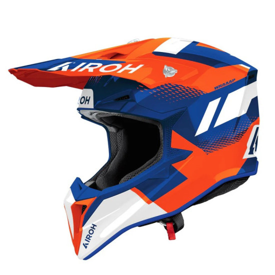 AIROH CROSS / ENDURO / ATV / QUAD HELMET WRAAAP VISION ORANGE / BLUE / WHITE SIZE M