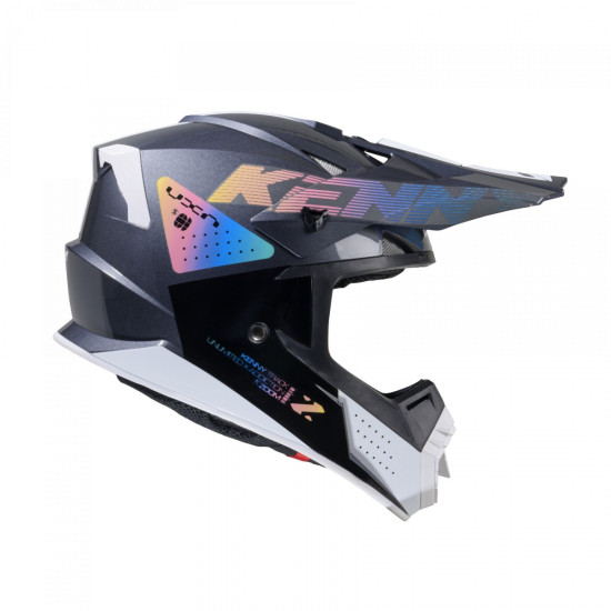 KENNY RACING KASK CROSS / ENDURO MODEL TRACK GRAPHIC ZOOM BLACK KOLOR CZARNY / SZARY / BIAŁY / KAMELEON ROZMIAR XXL ( 63
