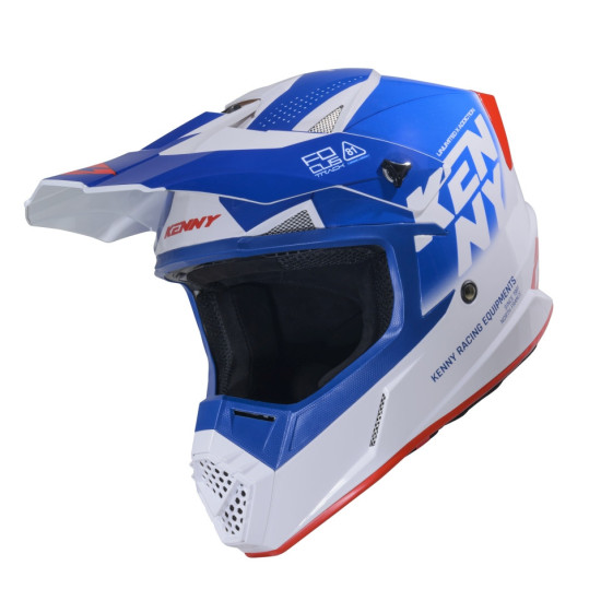 KENNY RACING KASK CROSS / ENDURO TRACK KID / JUNIOR / DZIECIĘCY GRAPHIC FOCUS PATRIOT KOLOR NIEBIESKI / BIAŁY / CZERWONY