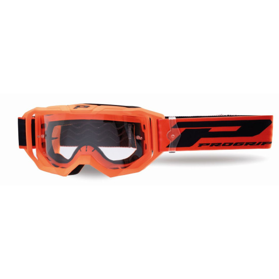 PROGRIP GOGLE PG3300-409 TR VISION KOLOR POMARAŃCZOWY FLUO (SZYBA PG3310 PRZEZROCZYSTA ANTISCRATCH, NO FOG, ANTI UV)