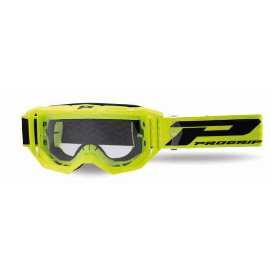 PROGRIP AKINIAI PG3300-310 TR VISION SPALVA GELTONA FLUO MATINIS (STIKLAS PG3310 SKAIDRUS, NEĮBRĖŽIANTIS, NERASOJANTIS, 