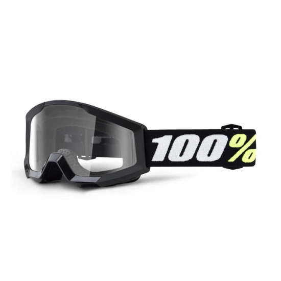 100 PERCENT STRATA MINI JUODI AKINIAI JAUNIMUI / VAIKIŠKIEMS, JUODOS SPALVOS, SKAIDRŪS LĘŠIAI, NERASOJANTYS