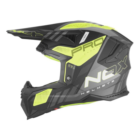NOX OFF ROAD / CROSS HELMET N634 STORM COLOR MATTE BLACK / FLUO YELLOW SIZE XL