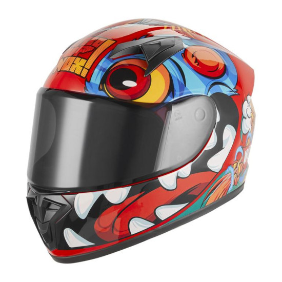 NOX FULL FACE HELMET N731 SCRAPPY KID / JUNIOR COLOUR RED / BLUE / WHITE SIZE L