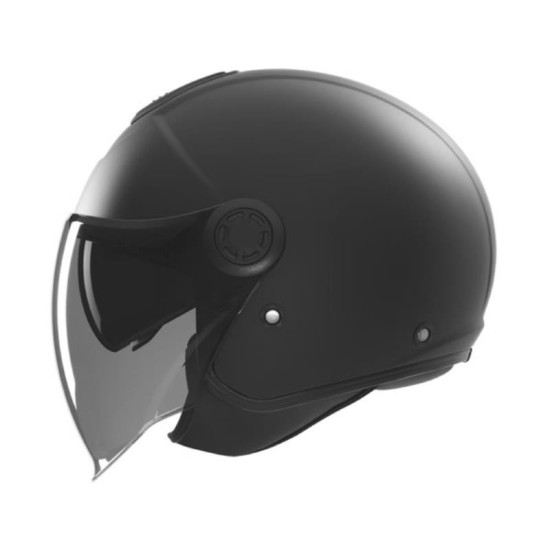 NOX JET OPEN FACE HELMET WITH VISOR N182 SOLID COLOR MATTE BLACK SIZE XXL