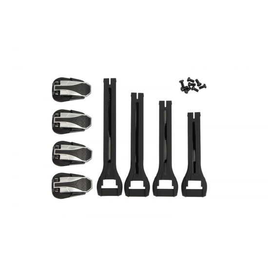 UFO STRAPS, BUCKLES, CLASP, SCREWS FOR XANDER SHOES (4 PCS) BLACK