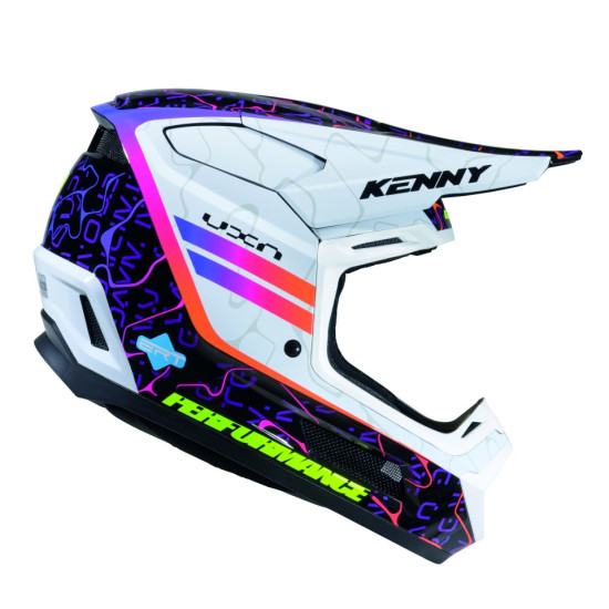 KENNY RACING HELMET CROSS / ENDURO PERFORMANCE ERT GRAPHIC + WAVE BLACK WHITE COLOR BLACK / WHITE SIZE S