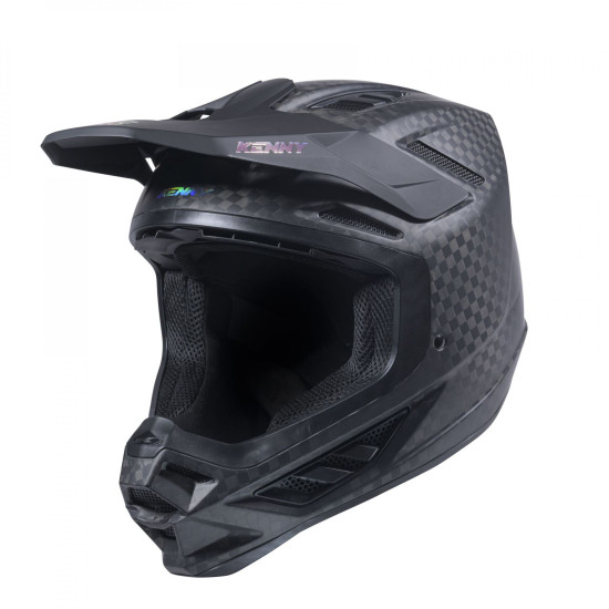 KENNY RACING HELMET CROSS / ENDURO TITANIUM BIG CARBON MATT HOLOGRAPHIC COLOR BLACK SIZE M