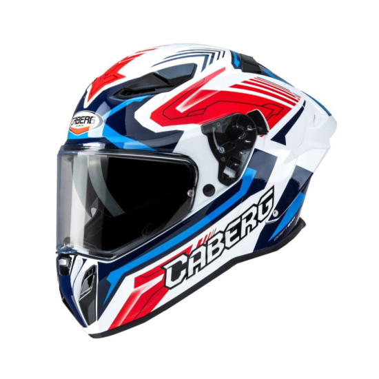 CABERG FULL FACE HELMET WITH VISOR MODEL DRIFT EVO II JARAMA COLOUR WHITE / RED / BLUE SIZE XS (PINLOCK INCLUDED)