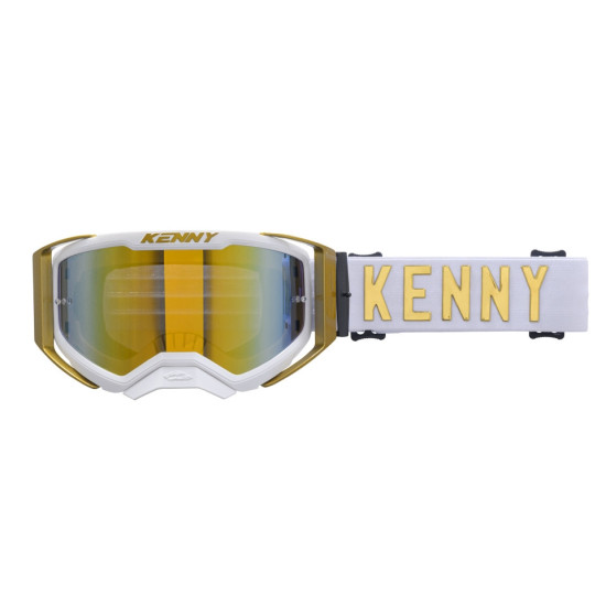 KENNY RACING GOGLE PERFORMANCE EVO 2 GOLD MIRROR- LUSTRO KOLOR ZŁOTY / BIAŁY