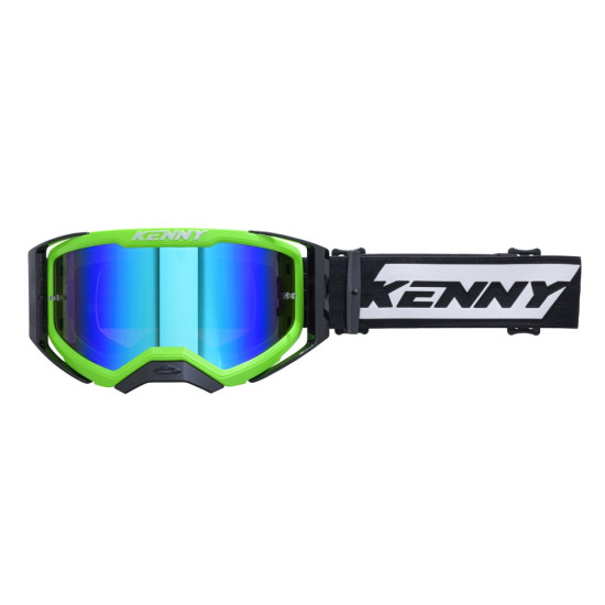 KENNY LENKTYNINIAI AKINIAI „PERFORMANCE EVO 2“ SU NEON ŽALIAIS VEIDRODINIAIS LĘŠIAIS – FLUO ŽALIA / BALTA / JUODA