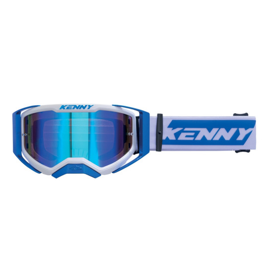 KENNY LENKTYNINIAI AKINIAI „PERFORMANCE EVO 2“ MĖLYNI - VEIDRODINIS LĘŠIS - VEIDRODŽIO SPALVA MĖLYNA / BALTA