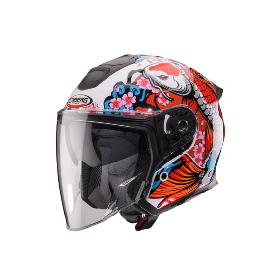CABERG JET FLYON II KOI ATVIRAS ŠALMAS BALTA / RAUDONA / ORANŽINĖ / MĖLYNA M DYDIS